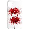 Red Spider Lily Japanese Floral Custodia per iPhone 16 Plus Arte botanica del giglio rosso di ragno di Higanbana