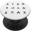 Dibba Designs Stickman Palestra Allenamento Fitness Pesi PopSockets PopGrip Adesivo