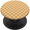 Checkered Checked Check Pattern Designs Scacchiera a scacchi a quadri giallo rosa PopSockets PopGrip Adesivo