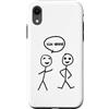 Dibba Designs Custodia per iPhone XR Bella scarpe! Stickman Stick Figure Grafica Stampato Cool Divertente