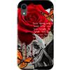 Red Melting Rose Tee Custodia per iPhone XR Butterfly Wings Melting Red Rose Tee, Poetic Wings, Donna