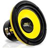 Pyle Altoparlanti Auto Woofer 16,5 Centimetri, Casse Audio 300 Watt Potenza Picco, 4 Ohm Impedenza, Risposta Frequenza 60-20KHz per Stereo Auto, Giallo