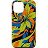 Citrus Leaf Collection Custodia per iPhone 12 mini Cibo colorato a spirale con foglie di agrumi