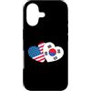 Korean American Heart Co Custodia per iPhone 17 USA Corea del Sud Cuore Amicizia coreana americana