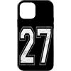 Vintage Varsity Athletic Numbers Custodia per iPhone 12 mini Maglia sportiva con numero 27, effetto invecchiato
