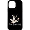 Skurriler Tierkampf Fantasy Humor mit Ha Custodia per iPhone 13 Pro Max Divertente coniglio da combattimento con spada su Gans To Battle