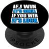 Funny Volleyball Outfit & Volleyball Pla Se vinco è abilità divertente pallavolo PopSockets PopGrip Adesivo