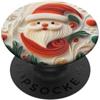 Christmas Santa Green Leaves Cute Grip H Christmas Santa Green Leaves Cute PopSockets PopGrip Adesivo