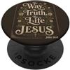 Women's Christian Faith & Inspirational The Way, The Truth, The Life - John 14:6 Jesus Quote Women's PopSockets PopGrip Adesivo