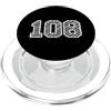 Leggende dello sport Tifoso della squadra sportiva a strisce numero 108 PopSockets PopGrip per MagSafe