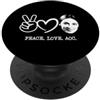 Peace Love AOC Pace Amore AOC Alexandria Ocasio-Cortez PopSockets PopGrip Adesivo