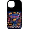 Bahaa's Tee Custodia per iPhone 15 Vintage Pixel Art NYC Streetwear Bear Y2K Graphic