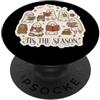 Tis The Season Cute Ghost Book Readers P Tis The Season - Lettori di libri fantasmi per autunno e autunno PopSockets PopGrip Adesivo