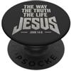 Men's Christian Faith Gospel Designs & Q The Way, The Truth, The Life - John 14:6 Jesus Quote Men's PopSockets PopGrip Adesivo
