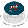 Christmas Stag Designs Natale geometrico festivo cervo vacanza inverno fauna selvatica PopSockets PopGrip per MagSafe