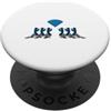 Dibba Designs Stickman Praying To WIFI figura stilizzata Doodle stampato divertente PopSockets PopGrip Adesivo