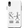Dibba Designs Custodia per iPhone XR Assemblaggio richiesto Music Stick Figure Stickman stampato divertente
