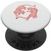 Safari Wildlife Predator Nature Animal E Vintage leopardo grande gatto inciso retrò giungla selvaggia PopSockets PopGrip Adesivo