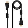 Watio Wave Cavo HDMI tipo A/M-A/M, alta velocità, lunghezza 5 m, ferrite, compatibile HEC, nero e durevole. *