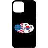 Korean American Heart Co Custodia per iPhone 12 mini USA Corea del Sud Cuore Amicizia coreana americana