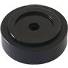 Dynavox Piedini in alluminio per dispositivi HiFi - set di 4 unità, lucidati, inclusi 2 ammortizzatori in gomma per piedino, Ø 50 mm, foro M5, smorzamento delle vibrazioni, nero