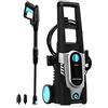 Cecotec Idropulitrice HidroBoost 1400 EasyMove. 1400 W, Compatto, Potente e Portatile. Ruote e Manico Alto, Portata Massima 408 l/h, 105 Bar Max, Ugello Turbo e ugello Regolabile