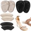 VYZUTR 8 Pezzi Cuscinetti Metatarsali Donna e Proteggi Tallone per Scarpe, Kit Solette per Tacchi Alti e Sandali, Cuscinetti per Scarpe Grandi Antiscivolo in Vello Elastico, Beige e Nero