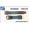 Casio Correa Orologio Vintage Casio Originale ABX-50 NOS DATA-BANK Resina Nera
