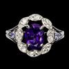 Egemdiamond 925 Anello Argento Sterling Ovale Ametista 9x7mm Tanzanite Topazio No USA Import