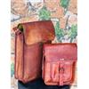 Fatto a mano Marrone Vintage Borsa Messenger a Tracolla Laptop Bag Valigetta Uomo Free I Paid