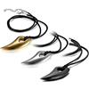 JewelryWe Gioielli Acciaio Inossidabile Ciondolo Collana Regolabile Lupo Dente Spear Tribale Uomo,Cavo Lunga Inclusa