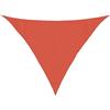 Roanoer Tenda parasole triangolare da 3,5 x 3,5 x 4,9 m, in polietilene ad alta densità (HDPE), 160 g/m², antivento, per giardino, terrazza, balcone ed esterni, colore: rosso terracotta