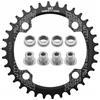 INNAL Corona per Bicicletta 104 BCD 38T Stretta e Larga Pignone per MTB | Corona per Bici 104 BCD con 4 pcs bulloni Monocorona Stretta e Larga Adatto Per Biciclette Da Strada