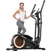 JOROTO Ellittica 45 cm Falcata 181 kg 16 Resistenza Magnetiche Silenziosa | Multi-Link, ≤20 dB silenziosa, 90% preassemblata, Bluetooth App, Sensore frequenza cardiaca, Ruote trasporto, Supporto 2 anni