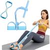 Galenecx Fitness Corda Eelastica, Corda Elastica in Gomma a 6 Tubi | Fascia di Resistenza a Pedale con Figura 8 Estrattori, Corda per Crunches con Pedali, per fitness dimagrante yoga