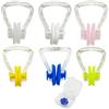 REBECCAGIBSON Set di 6 pinze per naso per nuoto con scatola, clip nasale impermeabile in silicone e PC, reggiseno antiscivolo ergonomico, per adulti e principianti, 6 colori