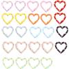 Valicaer 24 moschettoni a forma di cuore, in metallo colorato con pois, mini moschettone per portachiavi, zaino, fai da te, chiusura a molla