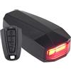 Lcarege Fanale posteriore per bicicletta, ricaricabile tramite USB, impermeabile, luce di allarme