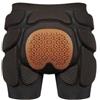 KiraKira Pantaloncini protettivi imbottiti per sport invernali, protezione flessibile per coccige per snowboard e pattinaggio a rotelle, nero, XL