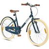 Romico Bicicletta per bambini da 24 pollici, telaio a scavalco basso, freno a contropedale, parafanghi e campanello