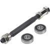 Yhenlovtt Set di assi per bicicletta, anteriore e posteriore, 108 mm, 145 mm, in acciaio, lavorazione di precisione, per riparazione ruote di biciclette, calibro 9 mm