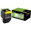 Lexmark 802Y cartuccia toner 1 pz Originale Giallo (Lexmark 802Y - gul - origina