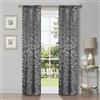 Superior, set di 2 pannelli, tende oscuranti per finestra, camera da letto, blocco luce solare, termiche, moderne e bohémien, collezione Foglie, con tasca per asta, 66 cm x 160 cm, nero nichel