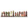 Italfama Robin Hood Set Pezzi Scacchi in Resina Dipinti a Mano, Re 8cm di Italfama