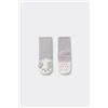 Tezenis Calzini Antiscivolo Bimba Soft Applicazione Bambina Grigio