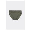 Tezenis Slip Microfibra Taglio Vivo E Pizzo Donna Verde