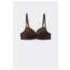 Tezenis Reggiseno Balconcino Leggermente Imbottito Pizzo Riciclato Wien Donna Marrone