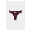Tezenis Brasiliano Cotone Pointelle Con Ricamo Donna Rosso