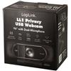 LogiLink Webcam USB LogiLink full HD con doppio microfono, obiettivo grandangolare nero da 96 gradi, messa a fuoco fissa, risoluzione full HD, - 1 pezzo (UA0381)