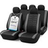 Deobald Trading Set di coprisedili universali Upgrade4cars modello 2026 | Coprisedili per i sedili anteriori e il sedile posteriore in blu | Accessori per auto, decorazioni per interni - Set completo